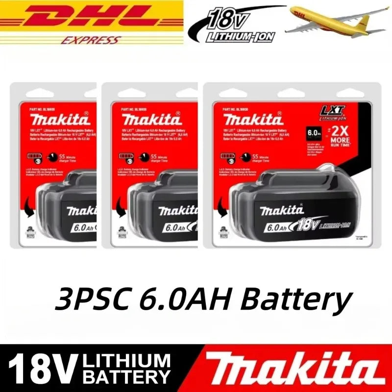 100% Genuine 18V Makita 6Ah Makita Battery BL1840 BL1830B BL1850B  Replacement Lithium Battery
