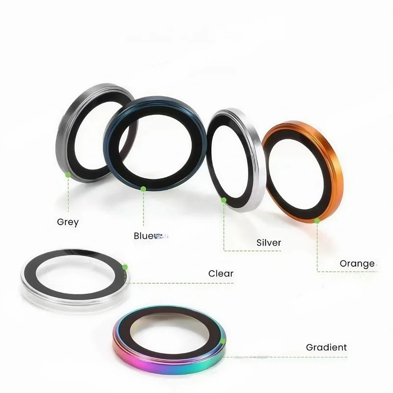 3D Metal Lens Protector Glass For iPhone Duo 18 Pro 18 Pro Max 17 Alloy Back Camera Ring Cover For iPhone 17 Pro 16 Pro Max Lens