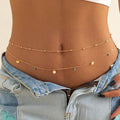 Spring Summer New Boho Minimalism Multilayer Waist Beads Women Fashion Geometric Sequins Belly Chain Sexy Body Chain Jewelry