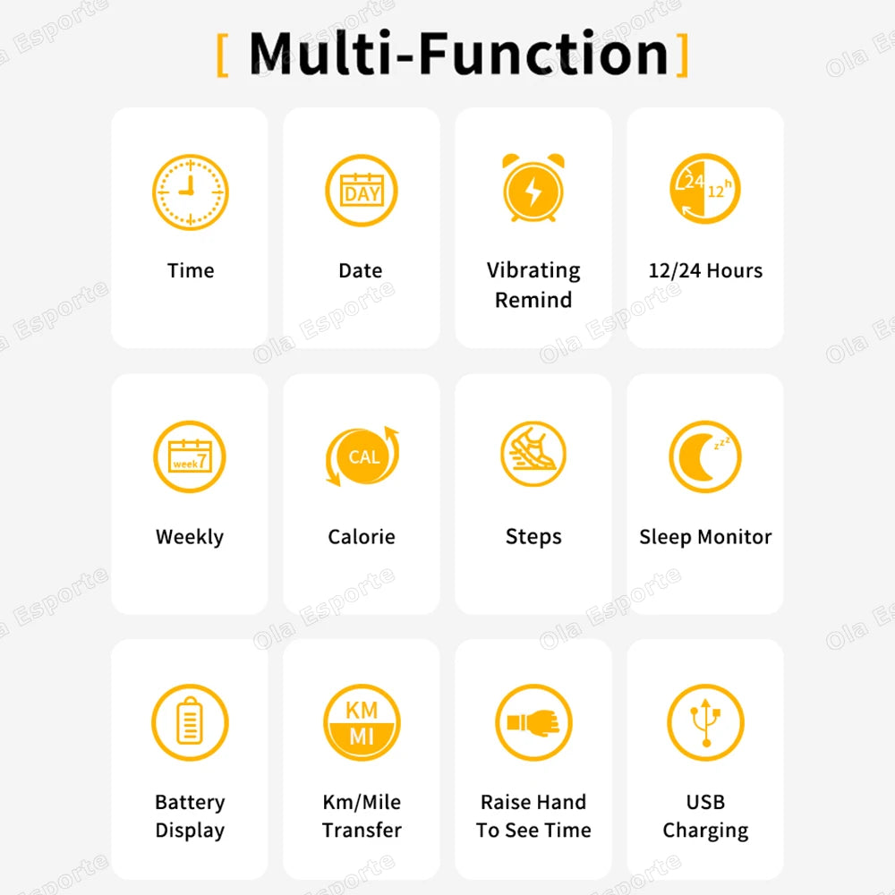 2026 New LED Digital Smart Bracelet Monitor Vibration Alarm Wristband Smart Bracelet Waterproof Smartband for Student Smart Band