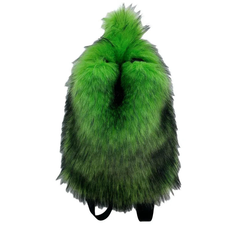 2026 NEW FASHION Y2K Faux Fur FOR Women Backpack Solid Soft Fleece Knapsack Harajuku Style Winter Ladies Bag