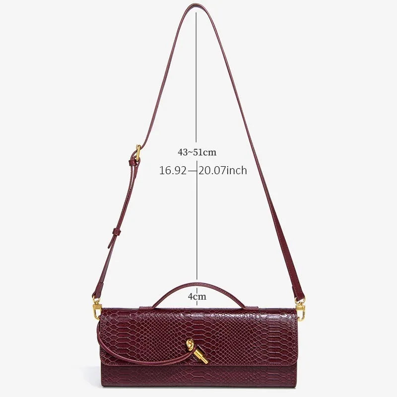 Women Bag Python Pattern Unique Design Top-Handle Bag Cover For Women's Fashionable Outfits And Evening Shoulder Crossbody Bag