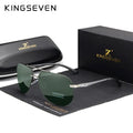 KINGSEVEN Aluminum Magnesium Polarized Rimless Lens Sunglasses For Men High Definition Retro Women Eyewear