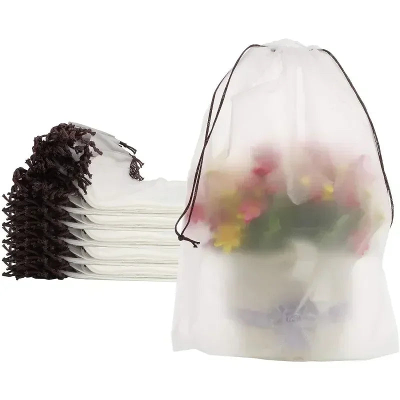 12/10pc Transparent Frosted Drawstring Bags Travel Waterproof Makeup Pocket Shoes Clothes Portable Underwear Organizer Pouch Bag