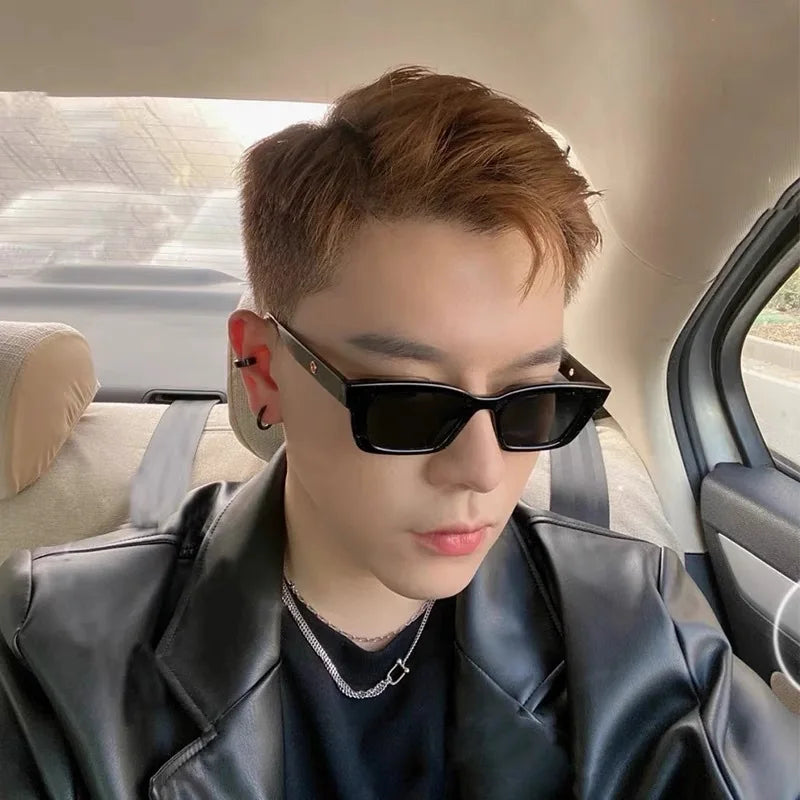 2024 New Women Rectangle Vintage Sunglasses Brand Designer Retro Points Sun Glasses Female Lady Eyeglass Cat Eye Driver Goggles