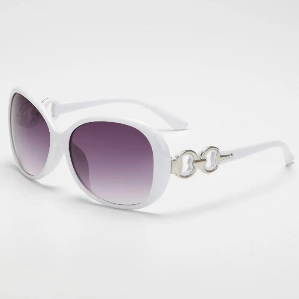 Korean Retro Sunglasses Big Frame Eyewear Travel Accessories Driving Glasses Sun-Protective Black Shades Glasses for Women