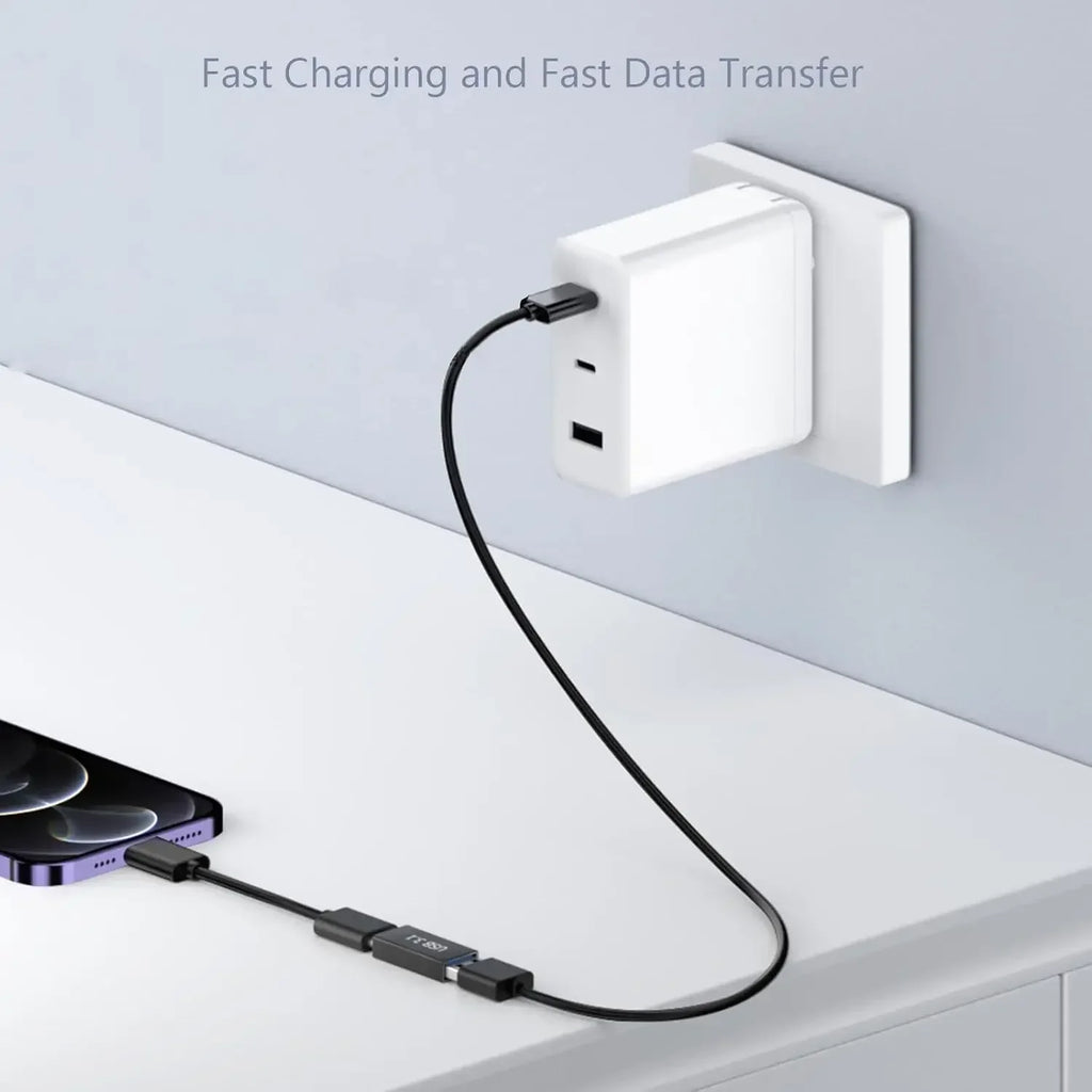 4-Pack USB C Female to USB A Female Adapter, USB 3.1 10Gbps High-Speed Data Transfer Connector for PC, Laptop, Mobile Phone