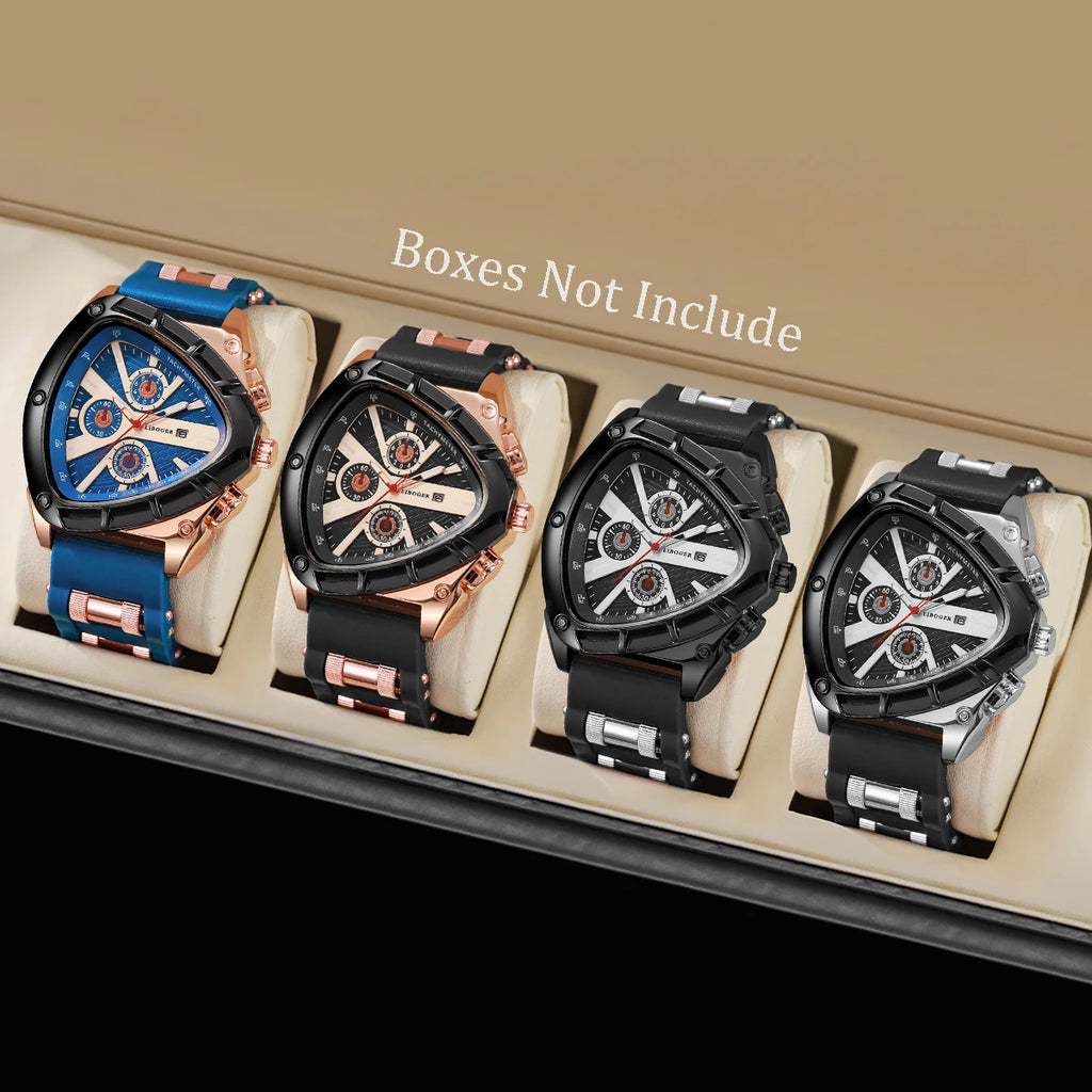 1/4PCS Fashion Silicone Strap Men Sports Watches Casual Arabic Dial Man Wristwatch With Calendar Reloj Hombre(Without Box)