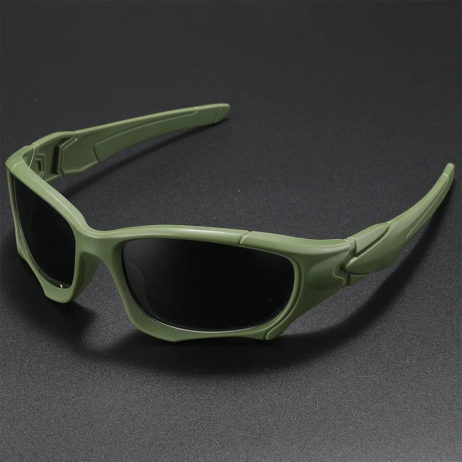 New Outdoor Sports Polarized Sunglasses Men Curve Cutting Frame Stress-Resistant Lens Shield Sun Glasses Wome Driving