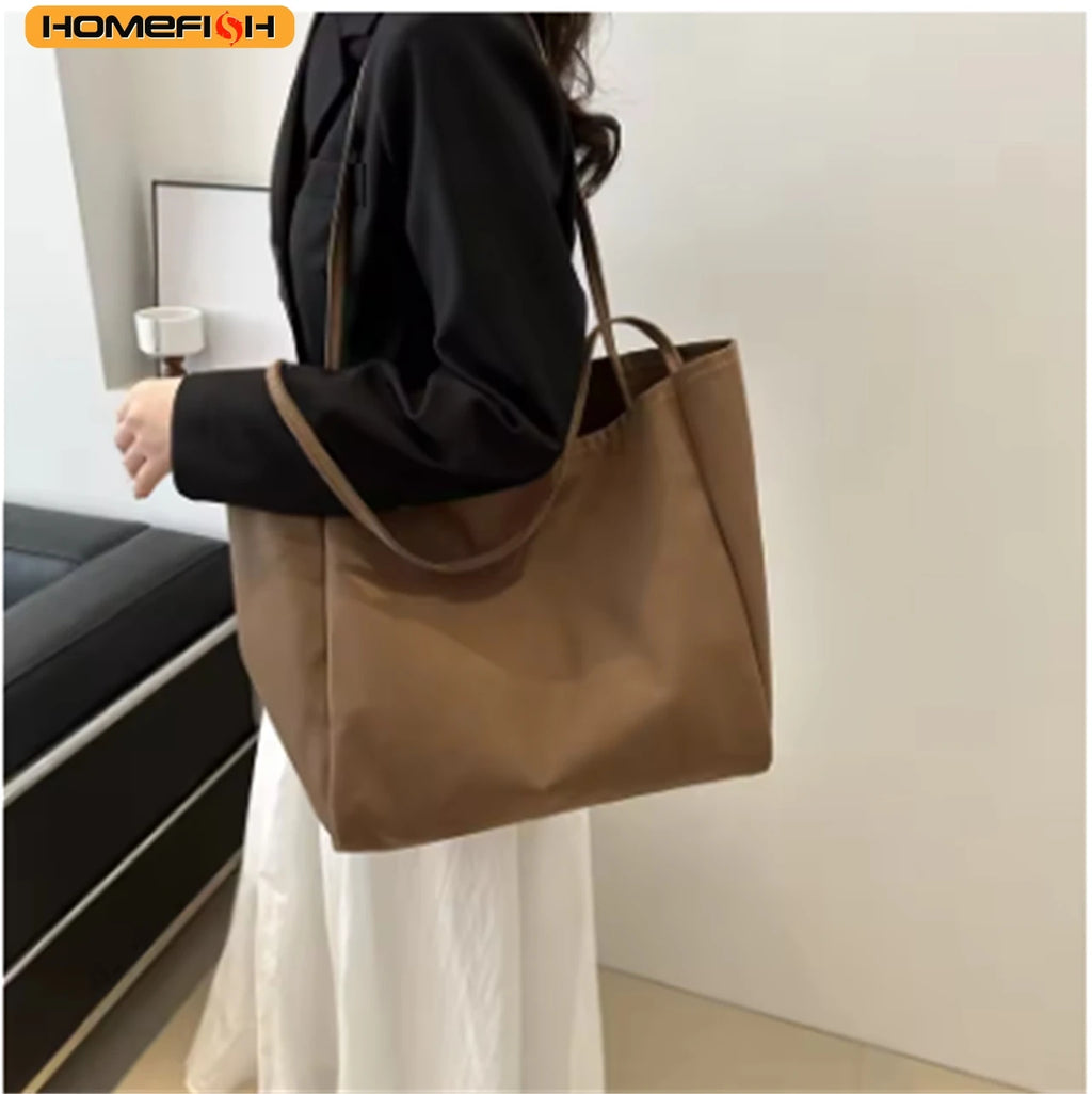 HOMEFISH Eco Reusable Grocery Handbag, High Quality Large Capacity Shopper Tote, Women Daily Travel Shoulder Bag Pouch