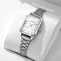 Fashion Rectangle Women Watches Simple Analog Quartz Wristwatch for Girls Clock Gift Reloj Mujer（Without Box）