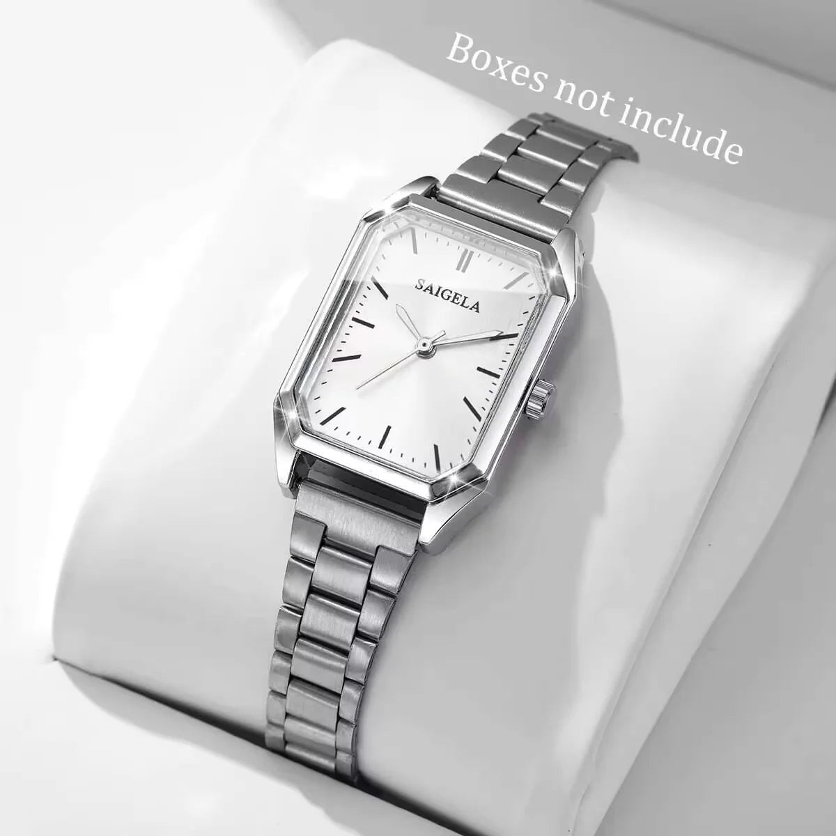 Fashion Rectangle Women Watches Simple Analog Quartz Wristwatch for Girls Clock Gift Reloj Mujer（Without Box）