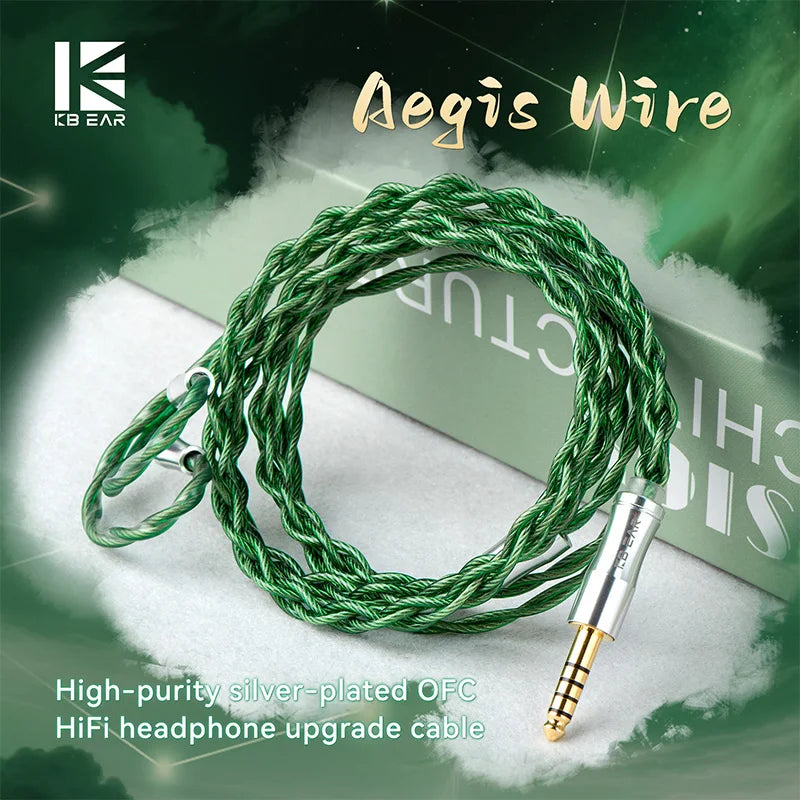 KBEAR Aegis Wire MH04 4 Cores High-purity Silver-plated OFC HiFi Headphone Upgrade Cable