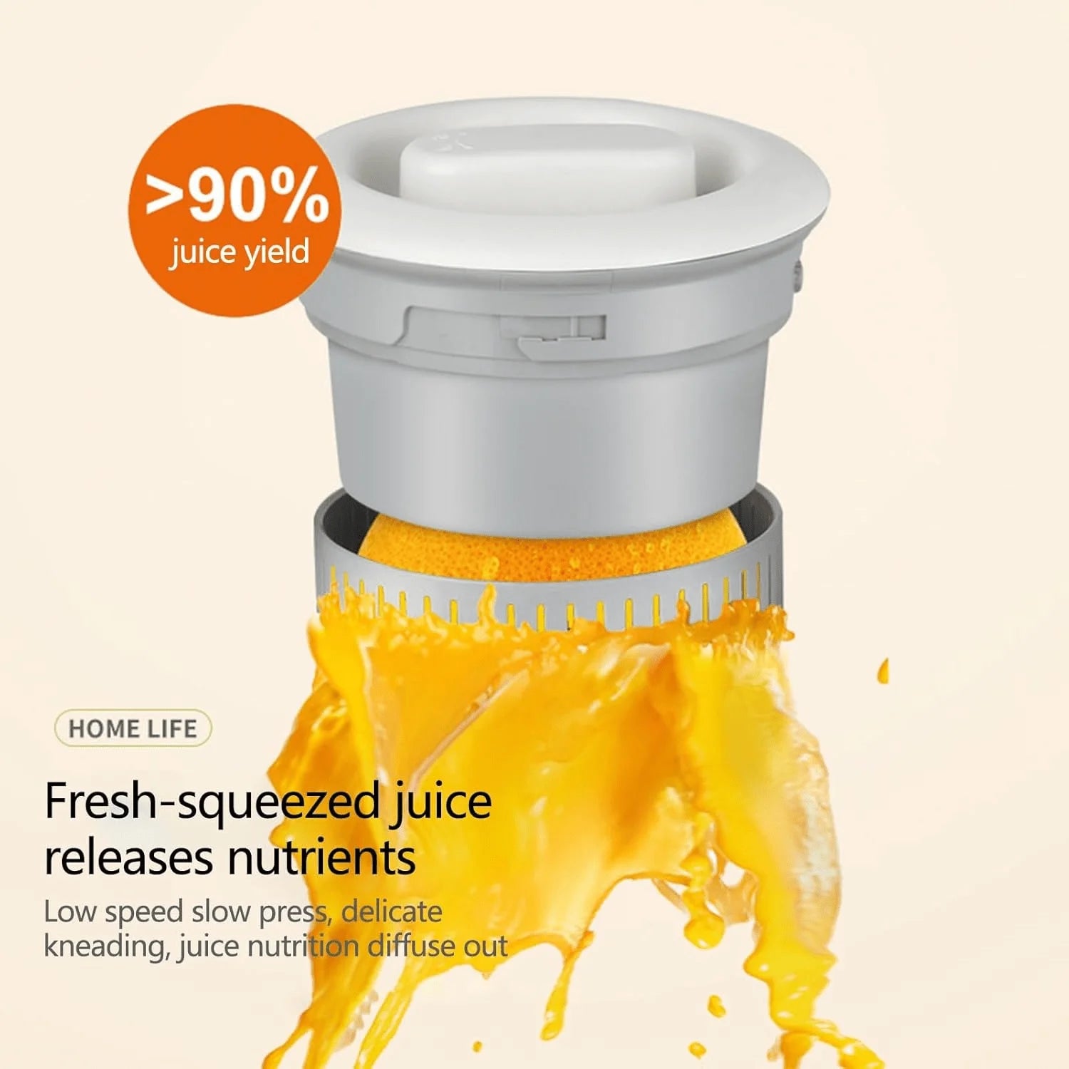 USB Rechargeable Juice Extractor - Fast 20 Seconds Orange Juice Extraction, Detachable Design, Easy To Clean ABS Cup, Great For Oranges, Lemons, Grapefruits And More |Modern Kitchen Utensils |Durable Plastic, Fast Juicing |De