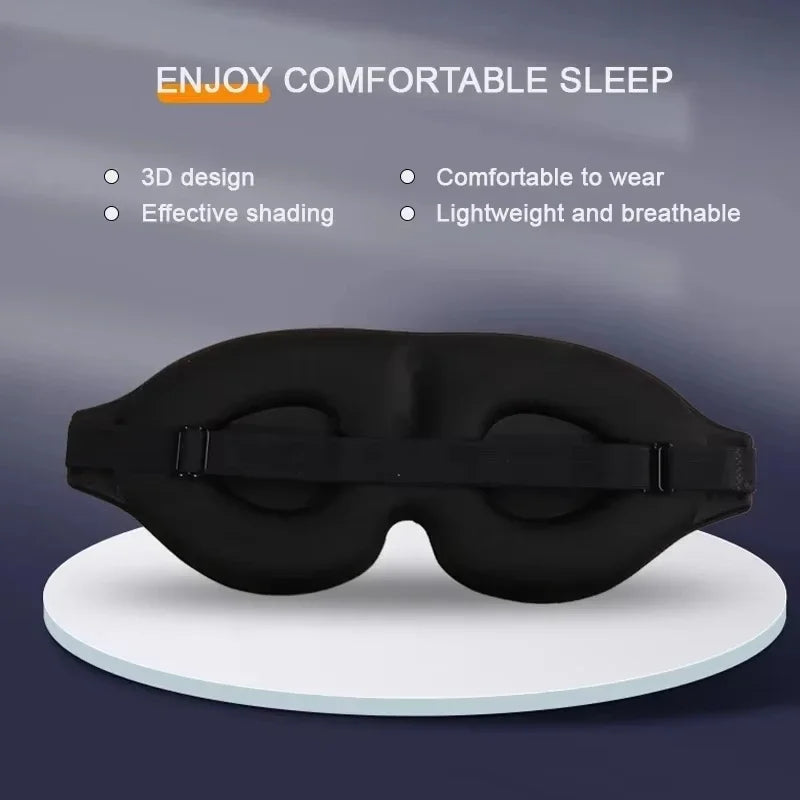 3d Eye Mask Adjustable Suitable For Men And Women With No Pressure On The Eyes Breathable And Light Blocking Eye Mask Black
