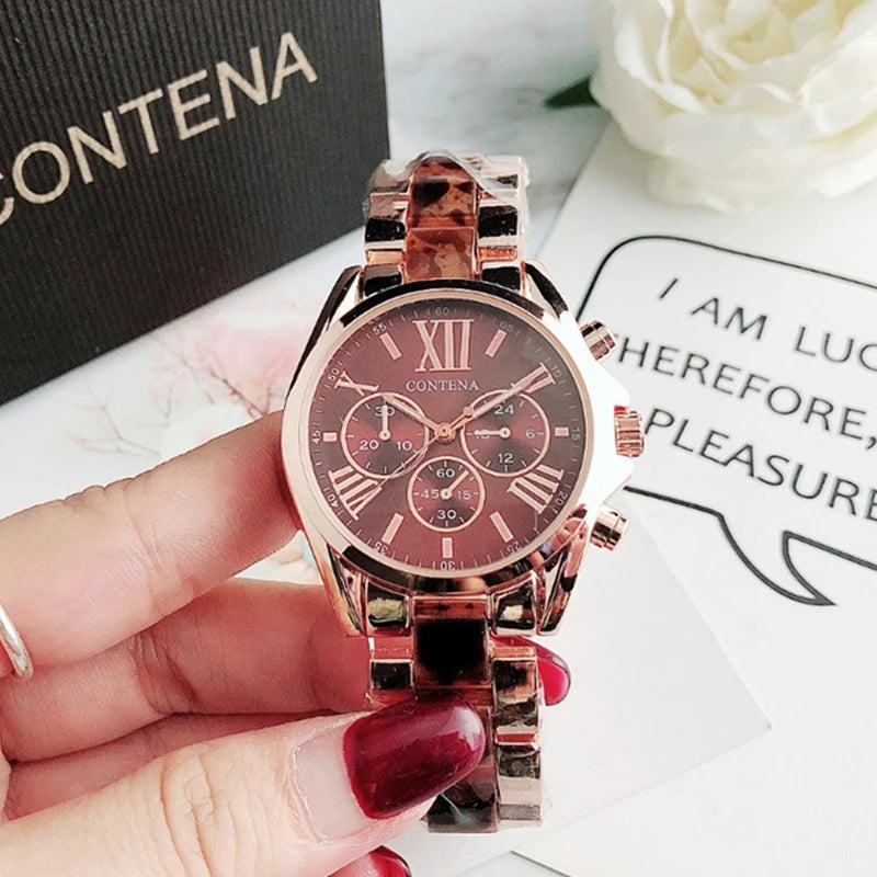 CONTENA Top Brand Luxury Watches for Women Fashion Creative Steel Bracelet Women's Watches Ladies Quartz Watch Reloj Mujer