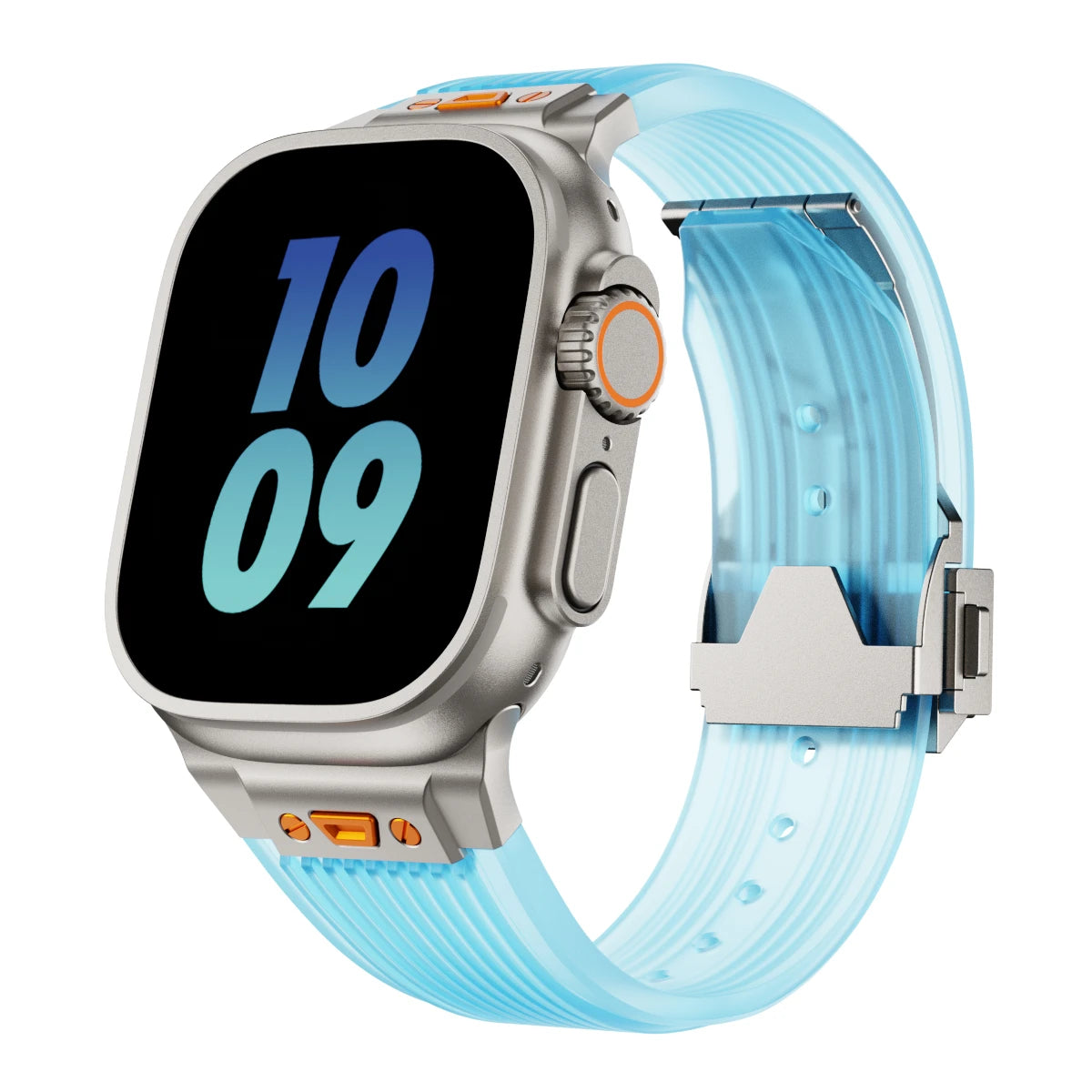 Silicone Sports Strap for Apple Watch Ultra 2/1 49mm Series 9 8 7 45mm 44mm Rubber Band for IWatch 6 5 4 3 Se 44mm 42mm Bracelet