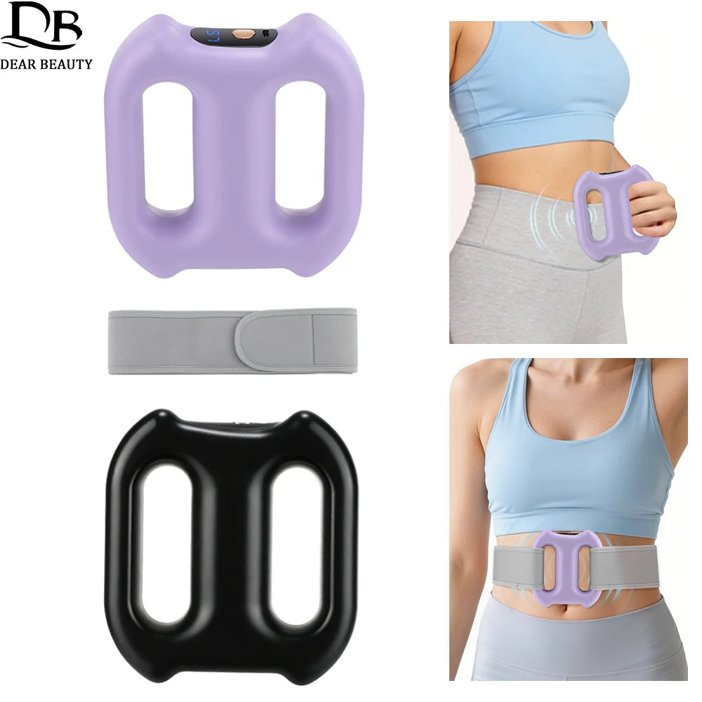 Electric Fascia Ring Fitness Massage Ring Vibration Full-Body Shaping Massager Abdomen Belly Waist Deep Tissue Massage Device