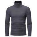 Autumn  Winter Men's High Neck T-shirt Slim Fit Fashion High Elastic Long Sleeve Casual Breathable Apparel Pullover