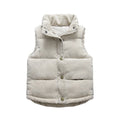 Autumn Winter Baby Girls Boys Vest Cute Thicken Waistcoat Outerwear Children Teens Cotton Solid Color Jackets Vest 2 to 6 Years