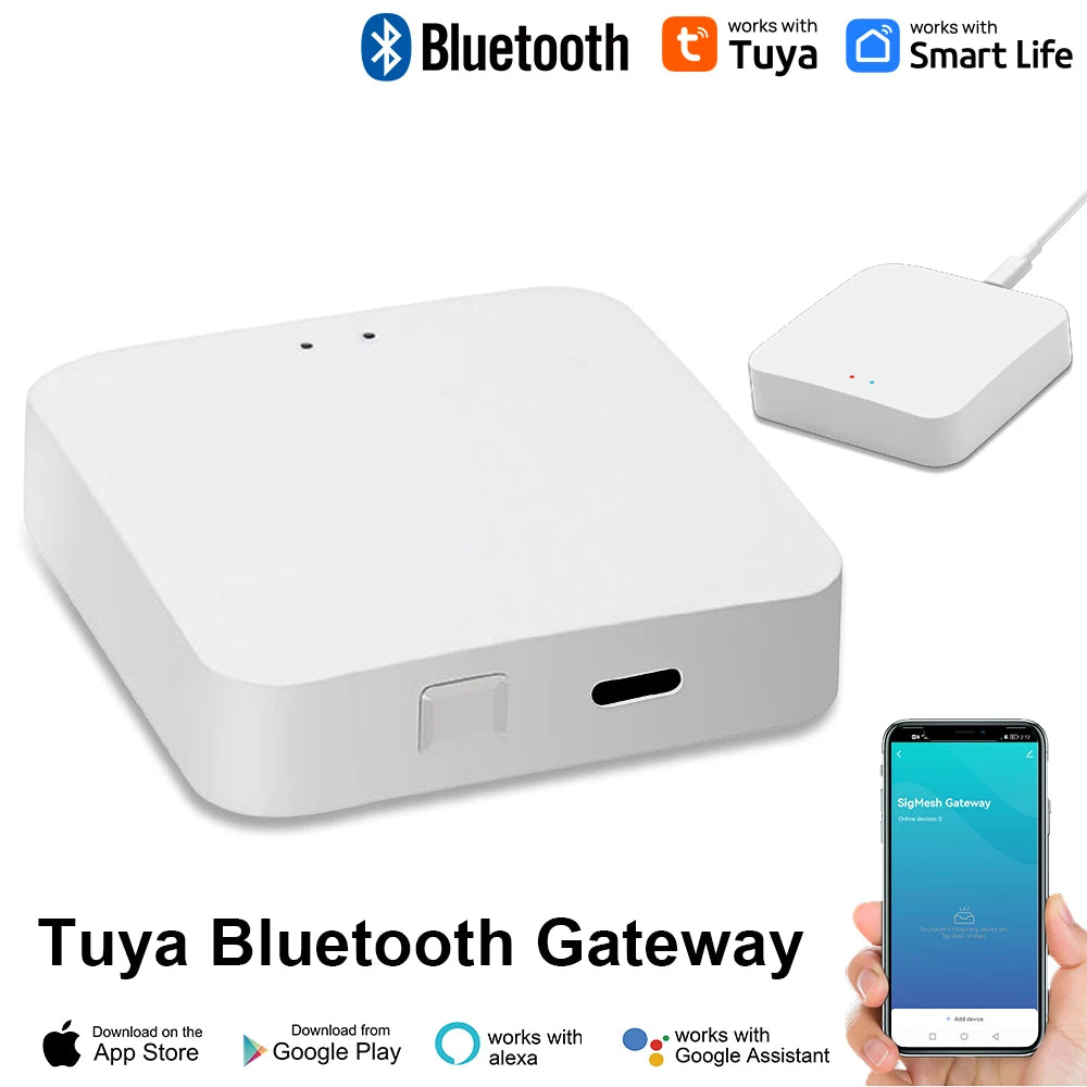 Tuya Bluetooth Gateway Hub or Bluetooth Temperature&Humidity Sensor with APP Remote Control Thermometer Hygrometer Sensor Home