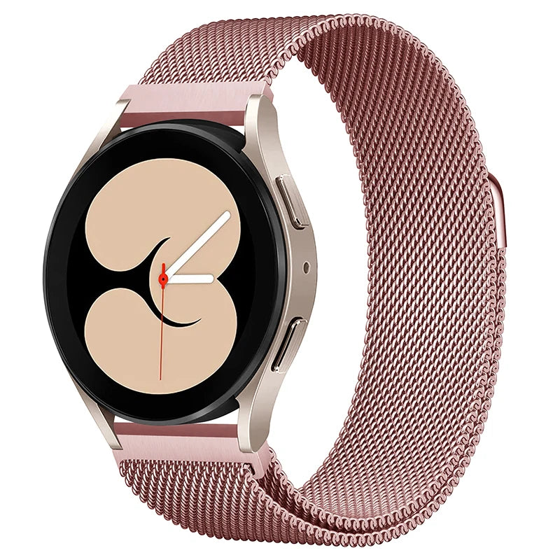 22mm 20mm Milanese Loop Strap For Samsung Galaxy Watch 6 5 4 44mm 40mm 6 Classic Active 2 Bracelet Huawei Gt Magnetic Watch Band
