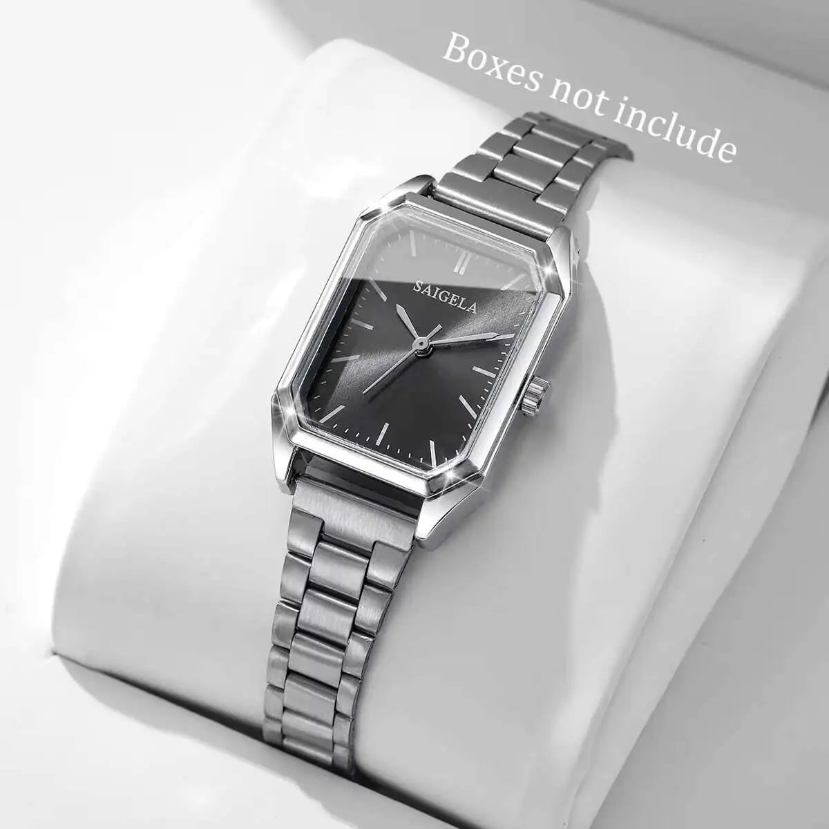 Fashion Rectangle Women Watches Simple Analog Quartz Wristwatch for Girls Clock Gift Reloj Mujer（Without Box）