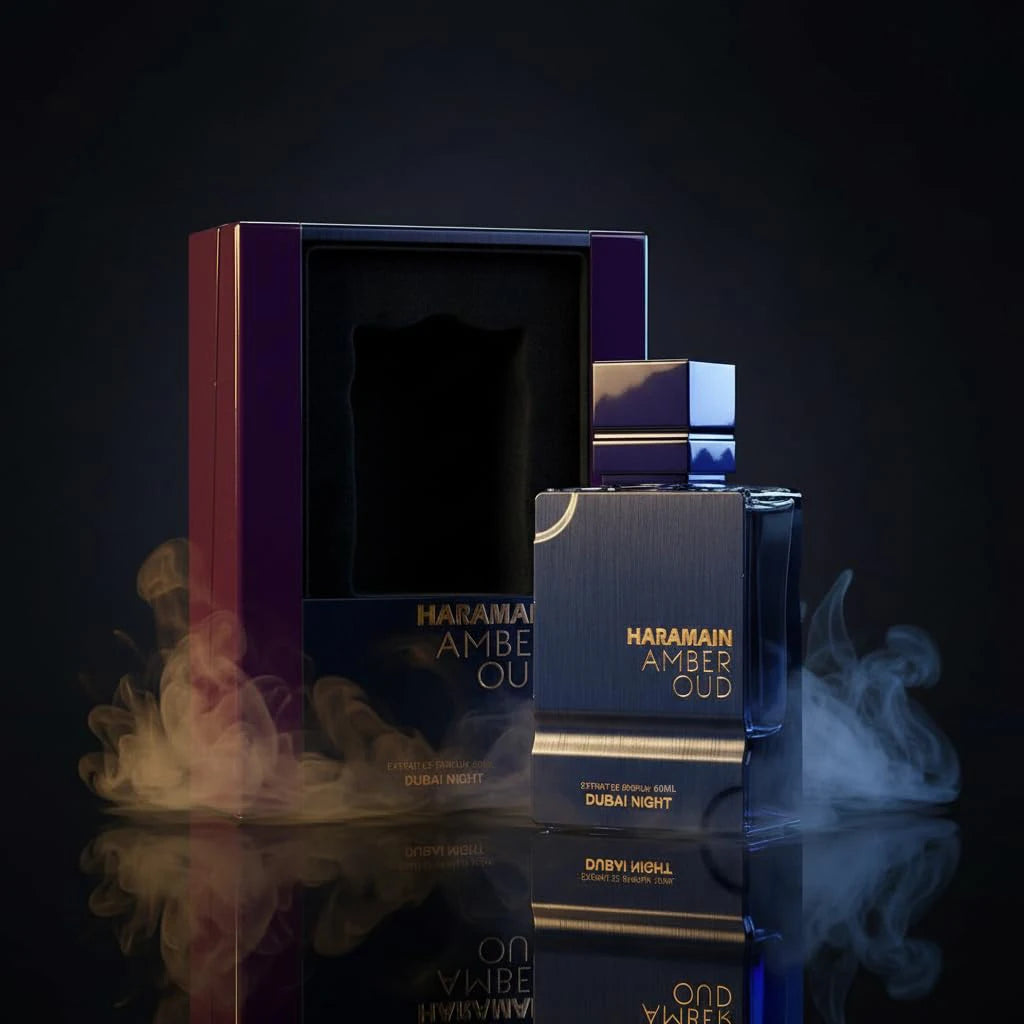AL HARAMAIN Amber Oud Dubai Night Oud Men's Cologne — Amber Woody Fragrance for Men, Long-Lasting, 60ml