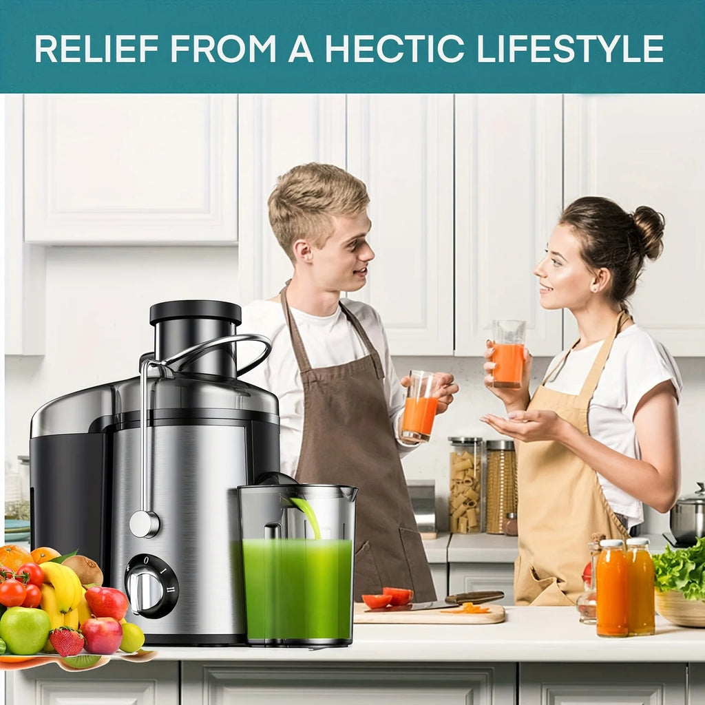 Multi-Function Juicer, Juice Blender, Mixer, Food Processor, 3-Inch Wide-Mouth Juicer Extractor for Vegetables And Fruits, 3-Speed Settings, Easy to Clean, Detachable, High Juice Yield, Fast Juicing, Quick Juice Extraction fo