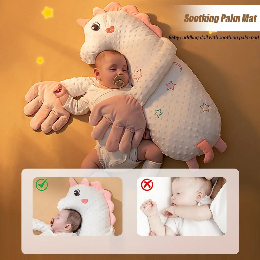 Baby Soothing Palm Patting Hand Plush Pillow Soothing Doll with Remote Control 3 Gear Adjustable for Bedroom Indoor Home Baby