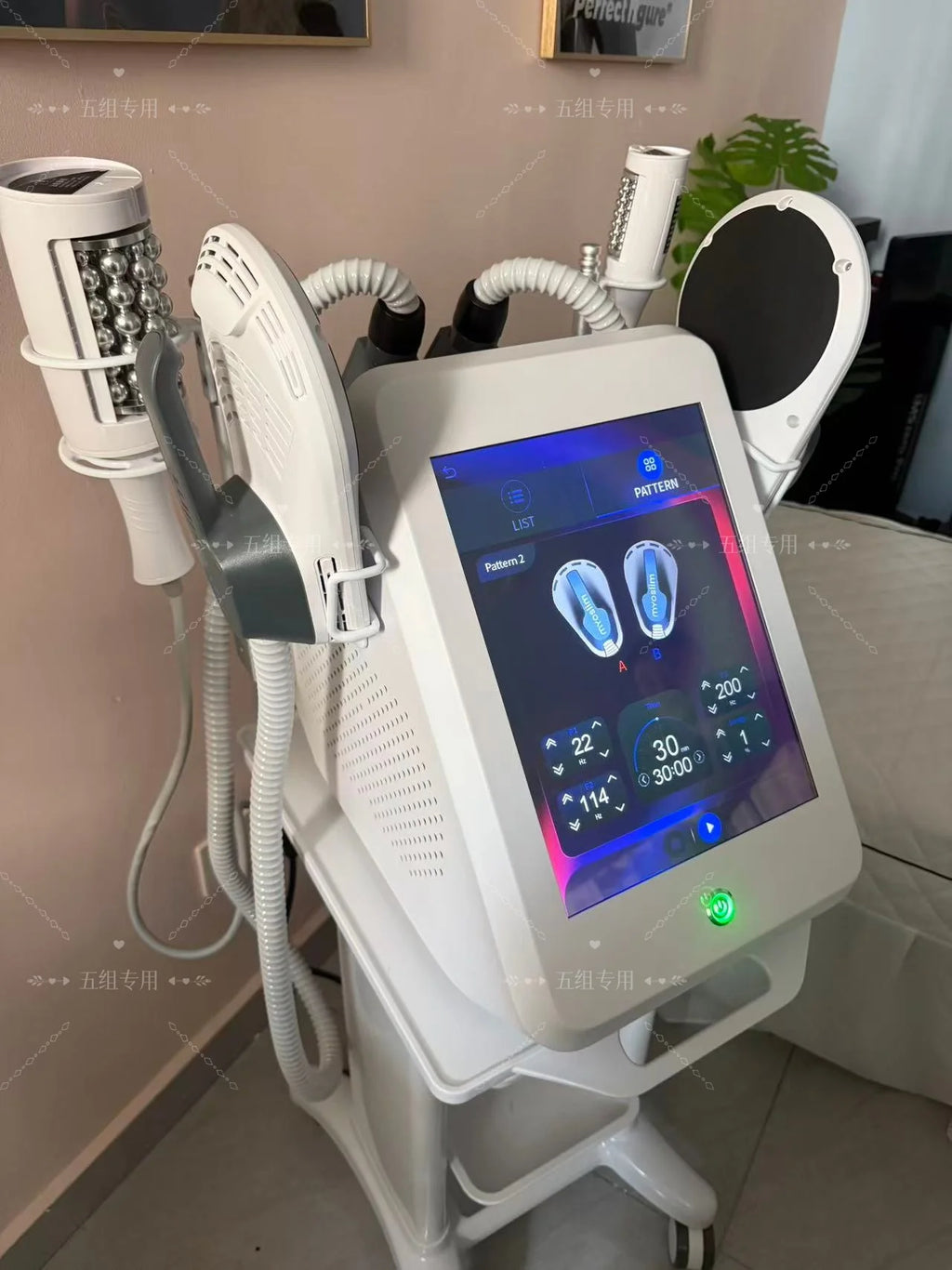 2 IN 1 200HZ EMS Roller Slimming Cellulite Reduction Inner Ball Roller 360 Degree Infrared Vacuum Roller Massage Beauty Machine