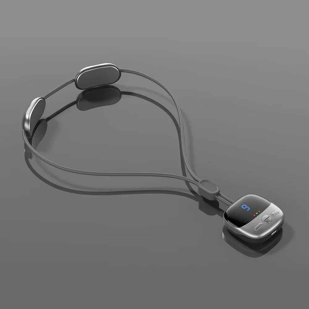 Mini Hanging Neck Massager Portable Muscle Stimulator Hot Compress Pulse Neck Massager Rechargeable Cervical Spine Massager