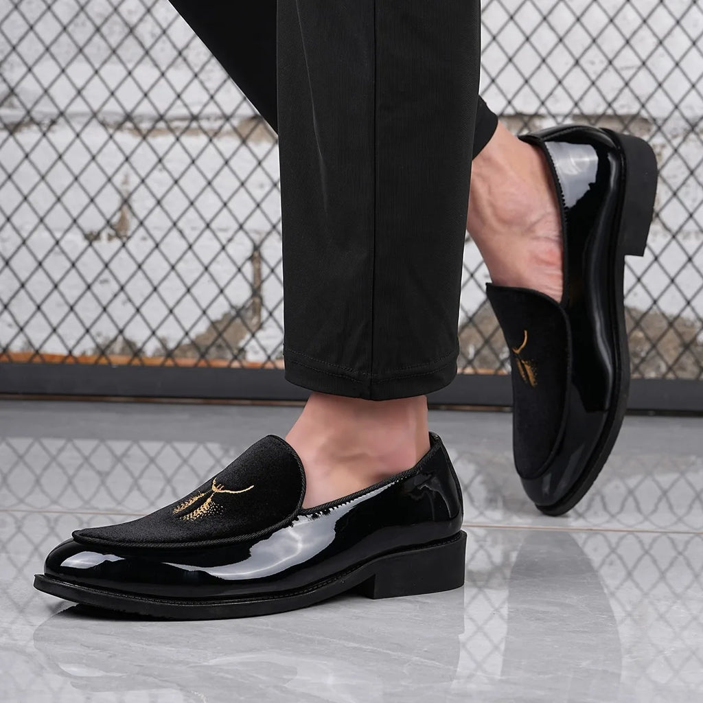 Formal Loafers Shoes for Man Embroidery Designer Wedding Dress Menswear Shoes Office Loafers Mocassin Homme Scarpe Uomo Eleganti