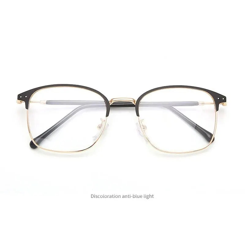 Photochromic Frameless Eyeglasses for Men Fashion Glasses Anti Radiation Eye Sunglasses for Men Korean Glasses Rectangle Compute