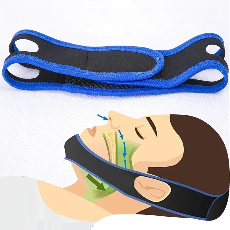Adjustable Anti-Snoring Chin Support Belt Facial Lifting Stretching Aid for Enhanced Sleep Quality
