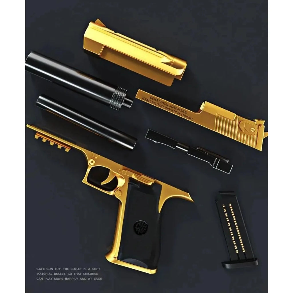 Desert Eagle Airsoft Toy Gun Shell Ejection Soft Foam Bullet Outdoor Shooting Prop Weapon for CS Halloween Cosplay Gift