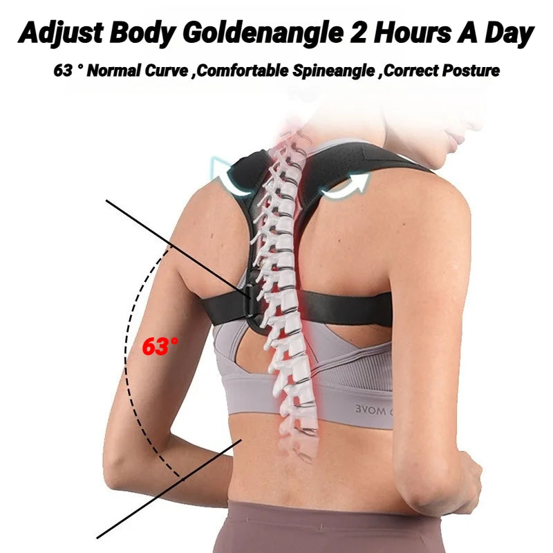 Adjustable Breathable Back Posture Corrector Home Office Man Woman Shoulder Support Correction Belt Repair Straight Hunchback