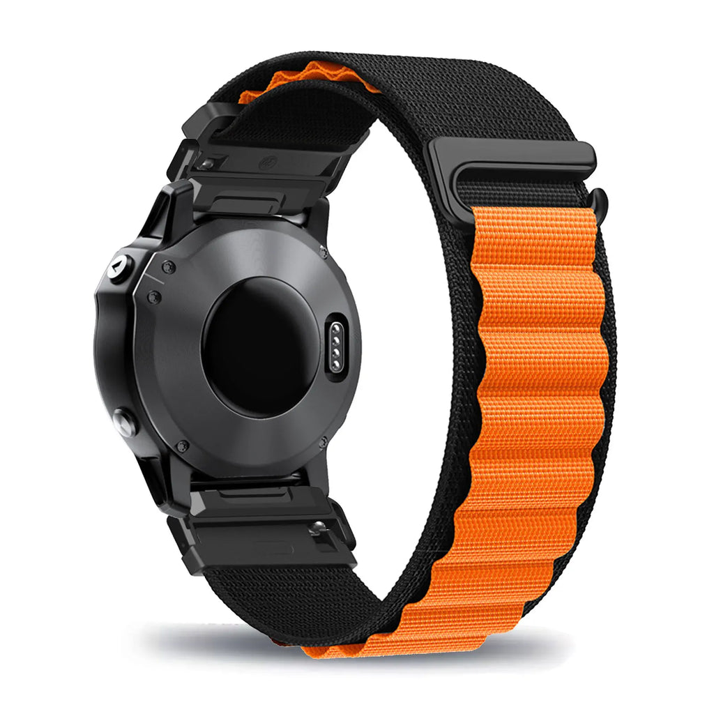 C-Type Buckle Band for Garmin Fenix E 47mm/6 Pro/6/8 47mm/5/5 Plus/7/7 Pro/7 Solar/7 Sapphire Solar Band, Nylon Breathable Strap