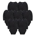 Solid White Baby Clothes Long Sleeve Cotton Baby Girls Boys Bodysuit Newborn body bebe 0-24 months Infant Jumpsuit
