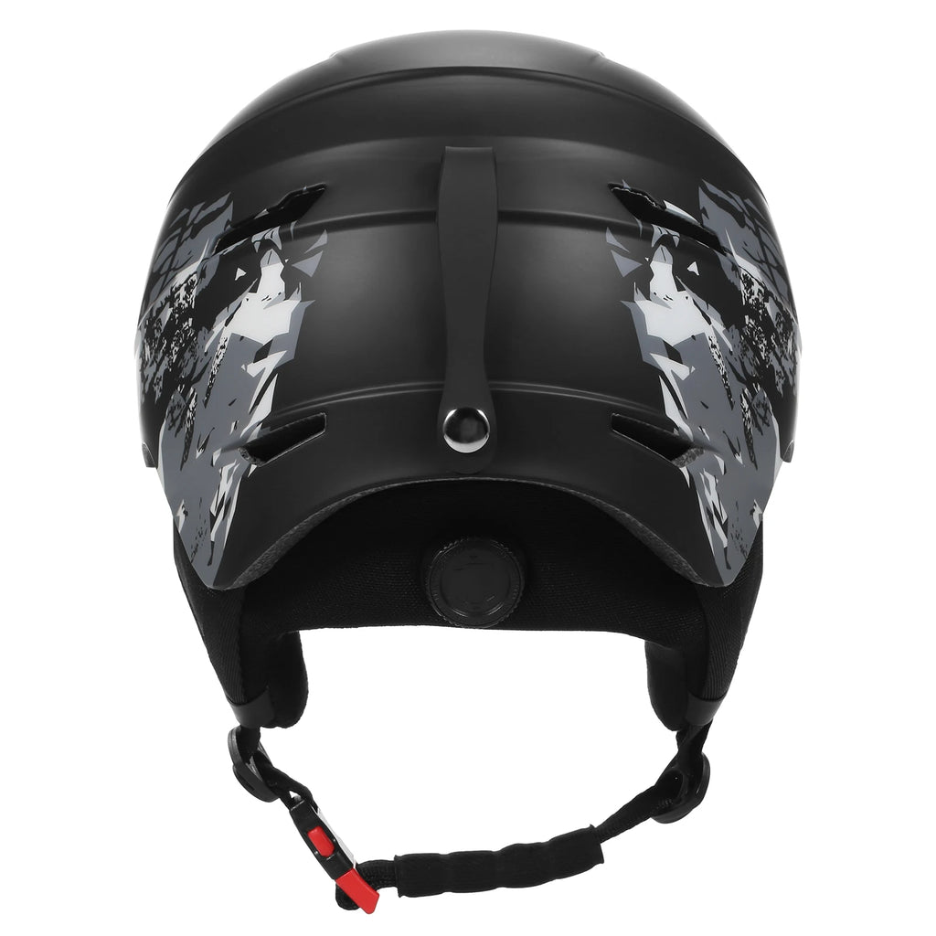 Lixada Snowboard Helmet with Detachable Earmuff Men Women Safety Skiing Helmet with Goggle Fixed Strap Skiing Snow Sports