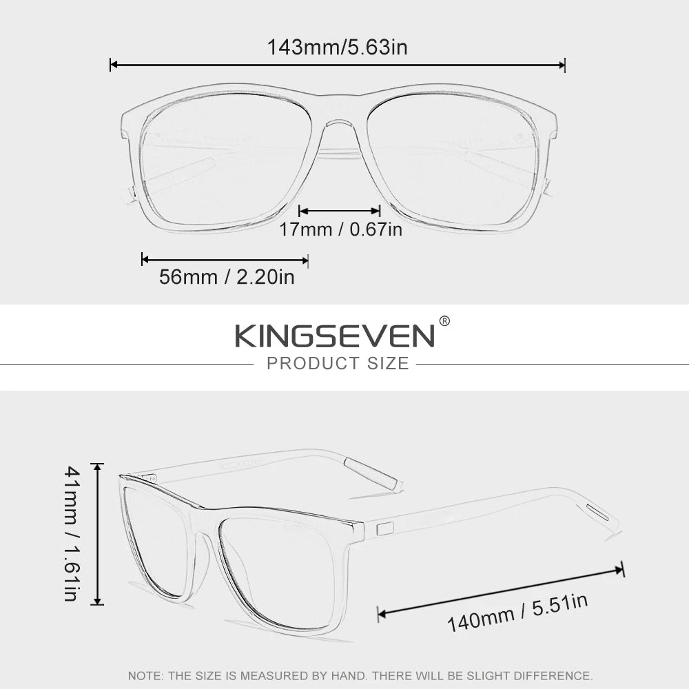 KINGSEVEN Sunglasses Polarized Retro Eyewear For Men Women Driving Glasses Anti-Glare Lens UV 400 Protection