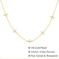 Dainty Lucky Leaf Necklace for Women 925 Sterling Silver 14K Gold Plated Cute CZ Flower Pendant Choker Fashion Jewelry Gifts