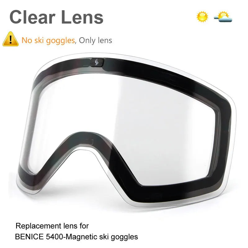 New UV400 Double Layer Magnetic Ski Goggles Polarized Lens Skiing Anti-fog Snowboard Goggles Men Women Ski Glasses Eyewear
