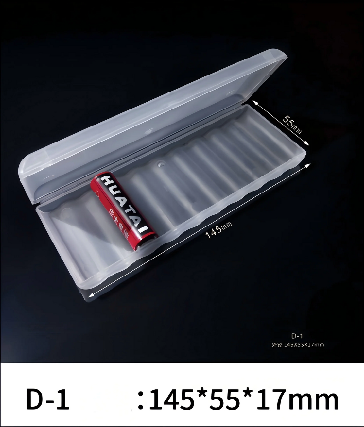 Waterproof Heavy-Duty 10 Slot Battery Case, Hard Plastic Organizer for AAA AA 18650 Batteries, Compact Travel Storage White,1PC