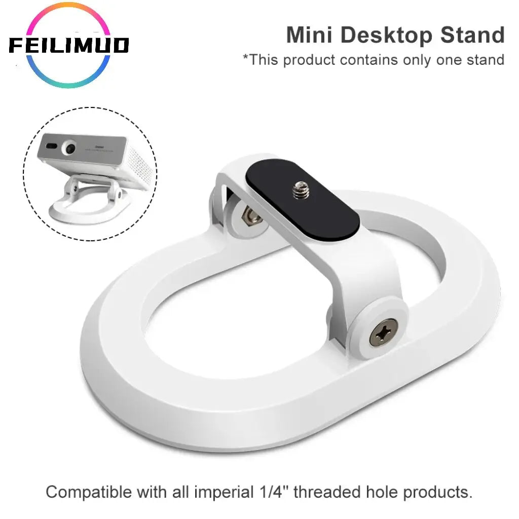 Mini Desktop Projector Stand with ± 30° Infinitely Adjustable Load-Bearing Capacity of 2.5Kg and Anti Slip Silicone Protection