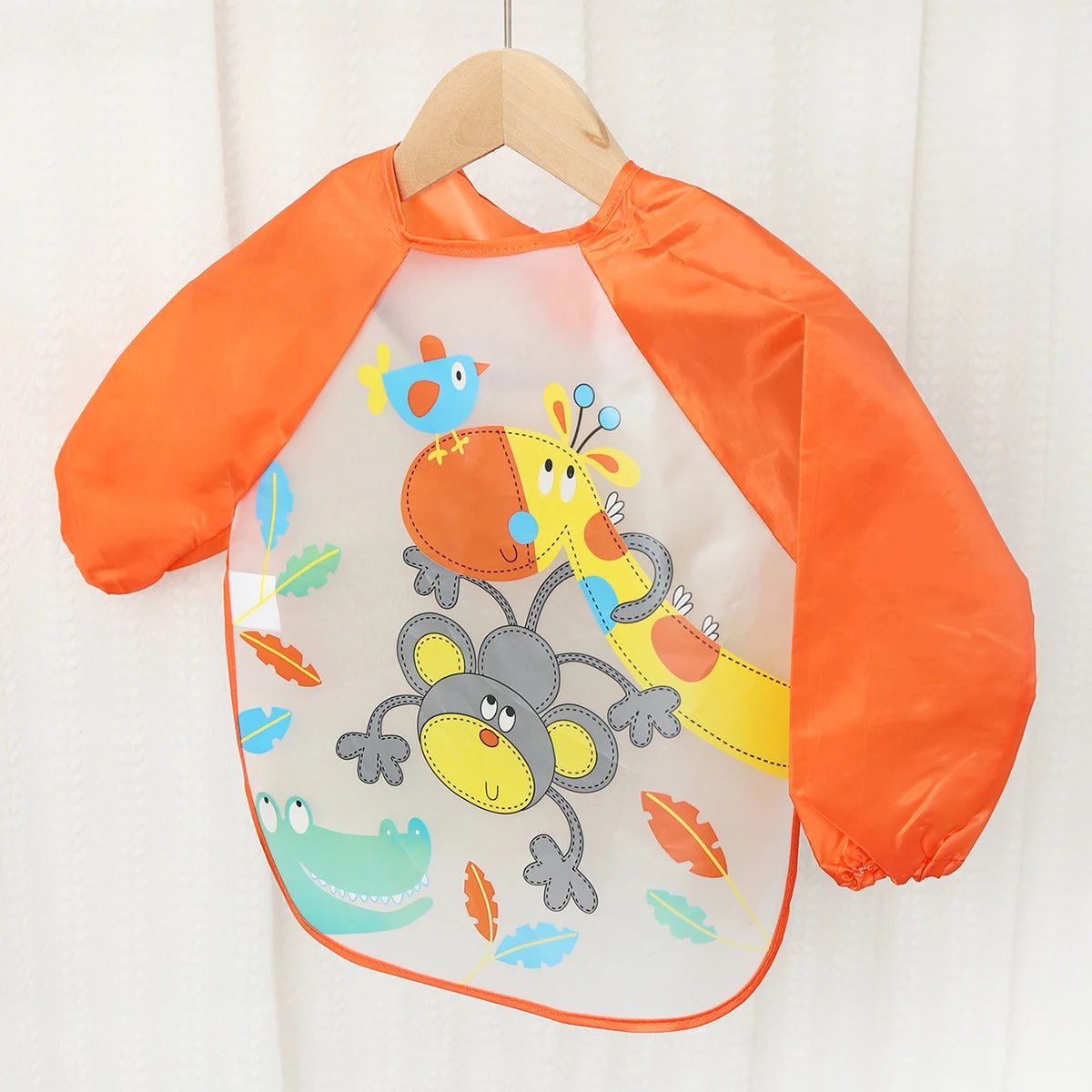Waterproof EVA Full Sleeve Baby Bibs Children Apron Long Sleeve Feeding Smock Kids Eating Breastplate Infant Scarf Clothing