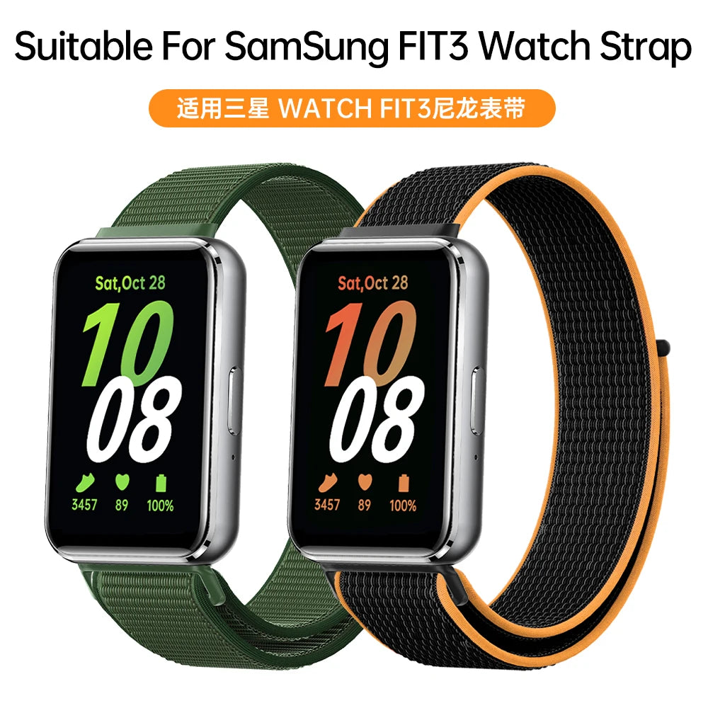 Nylon Loop Strap for Samsung Galaxy Fit 3 Smart Bracelet Wristband Replacement Correa For Samsung Galaxy Fit 3 Band Accessories
