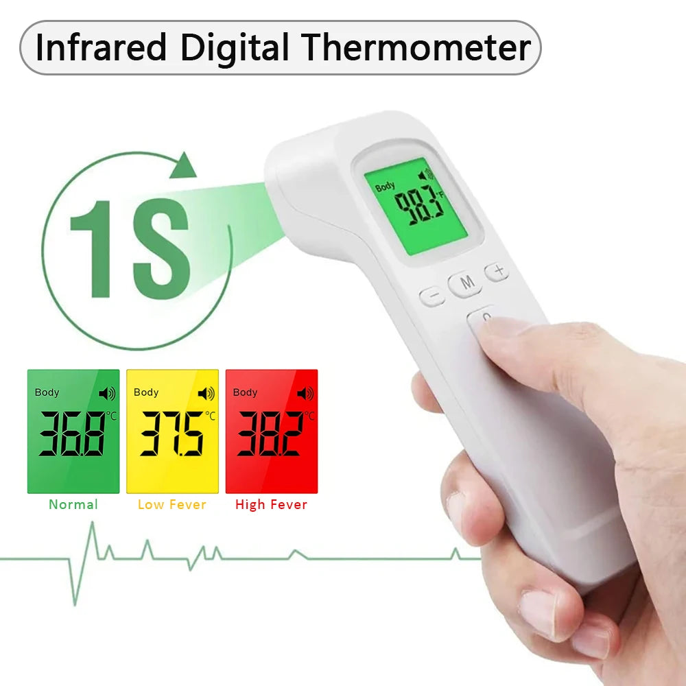 Medical Digital Infrared Thermometer 1s Quick Temperature Measurement Medical Handheld Body Forehead Non-contact Thermometer ℃ ℉