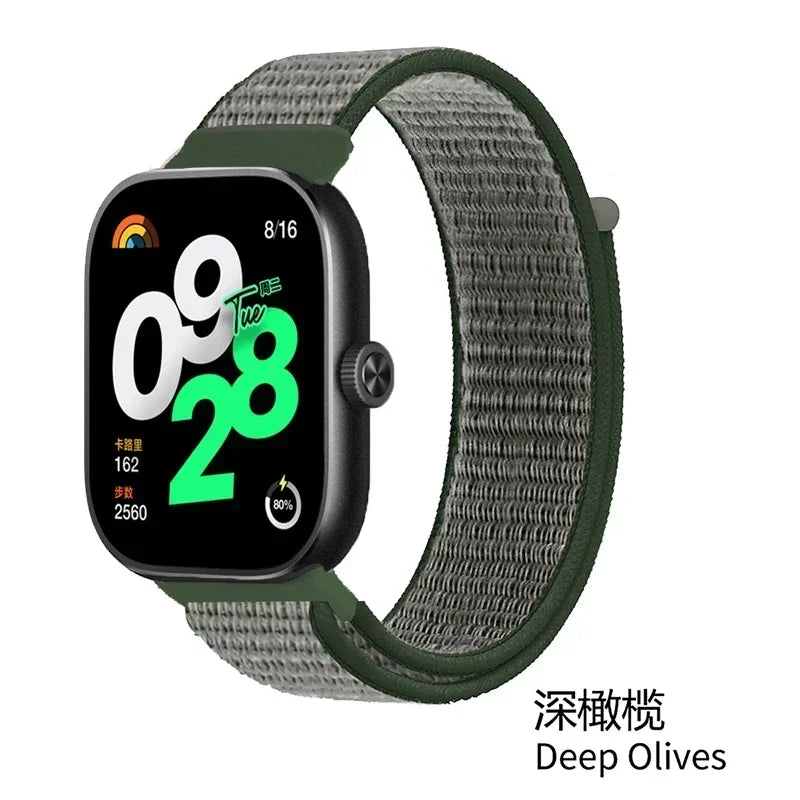 Breathable Strap for Xiaomi Redmi Watch 4/5/6 Nylon Replaceable Wristband Smart watch Belt for Mi Band 9/8 Pro Sport Watchband