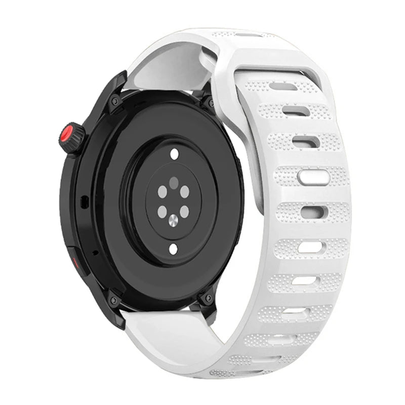 22mm 20mm Silicone Band For Huawei Watch 5/4/3/GT3-4-5-6 Pro 46mm Amazfit GTR 4/GTS 4 Breathable Belt Galaxy Watch 7/6/5/4 strap